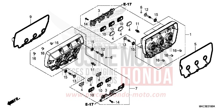 CYLINDER HEAD COVER for Gold Wing CANDY ARDENT RED (R367) from 2018